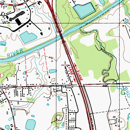 Topographic Map of City of Shepherdsville, KY