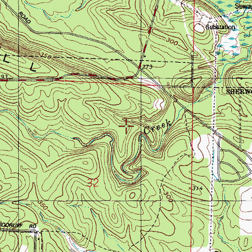 Topographic Map of City of Sherwood, AR