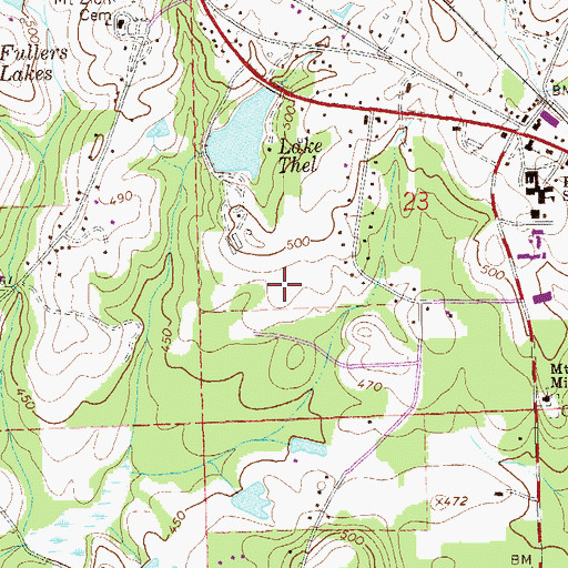 Topographic Map of City of Smiths Station, AL