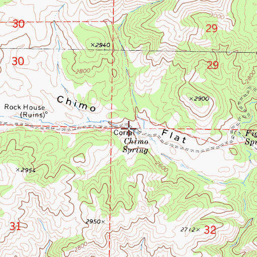 Topographic Map of Chino Flat, CA