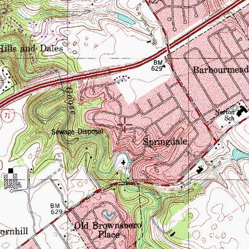Topographic Map of City of Spring Valley, KY