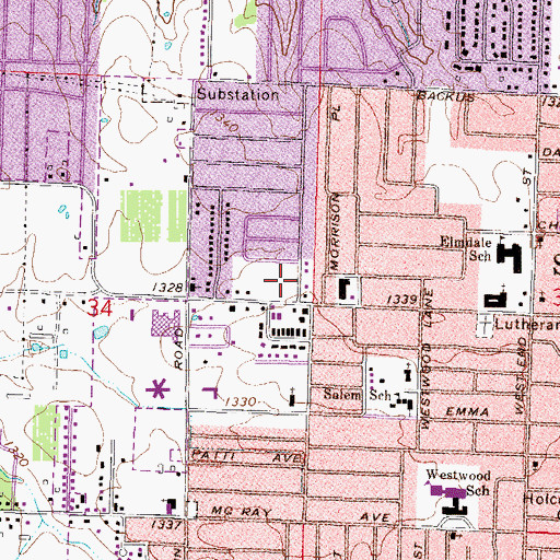 Topographic Map of City of Springdale, AR