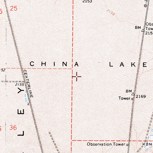 Topographic Map of China Lake, CA