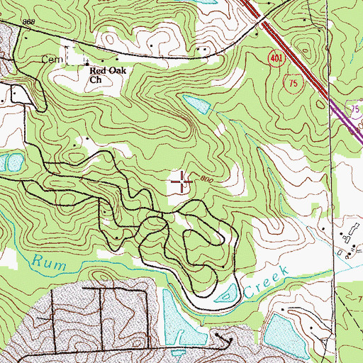 Topographic Map of City of Stockbridge, GA