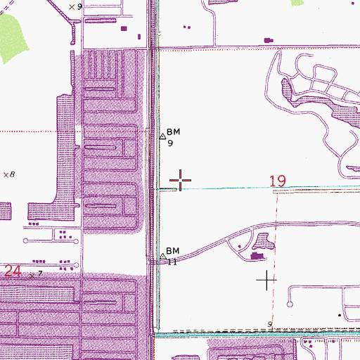Topographic Map of City of Sunrise, FL