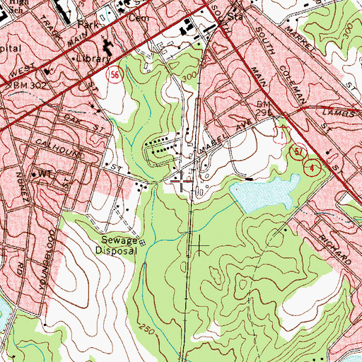 Topographic Map of City of Swainsboro, GA