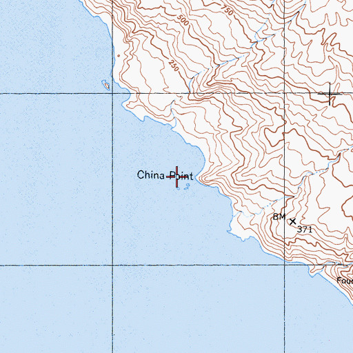 Topographic Map of China Point, CA