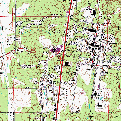 Topographic Map of City of Thomasville, AL