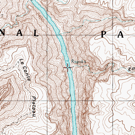 Topographic Map of Emerald Canyon, AZ