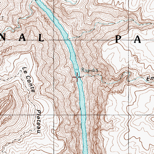 Topographic Map of Emerald Canyon, AZ