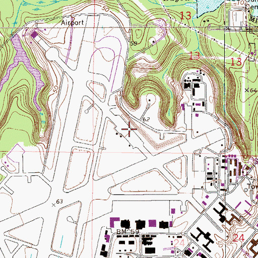 Topographic Map of City of Valparaiso, FL