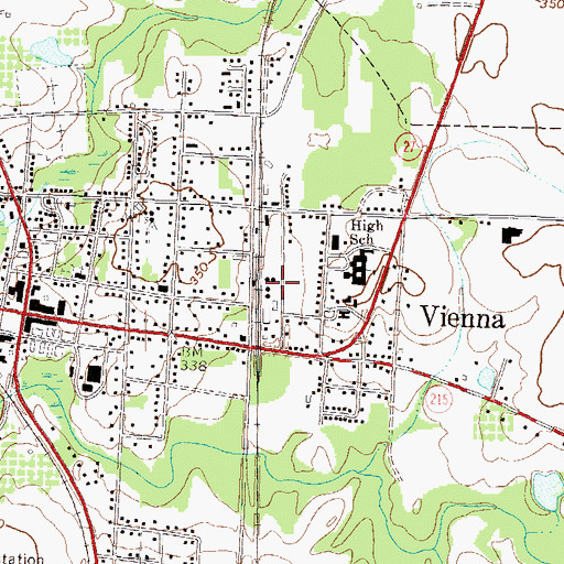 Topographic Map of City of Vienna, GA
