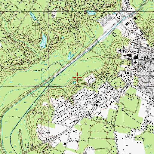 Topographic Map of City of Walterboro, SC