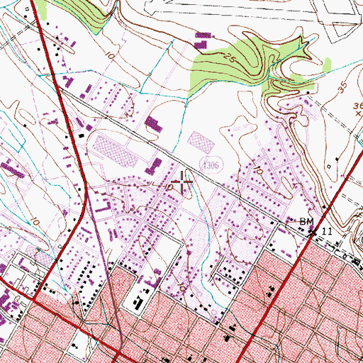 Topographic Map of City of Washington, NC