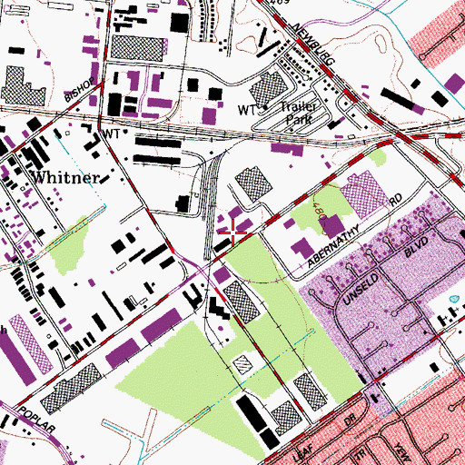 Topographic Map of City of Watterson Park, KY