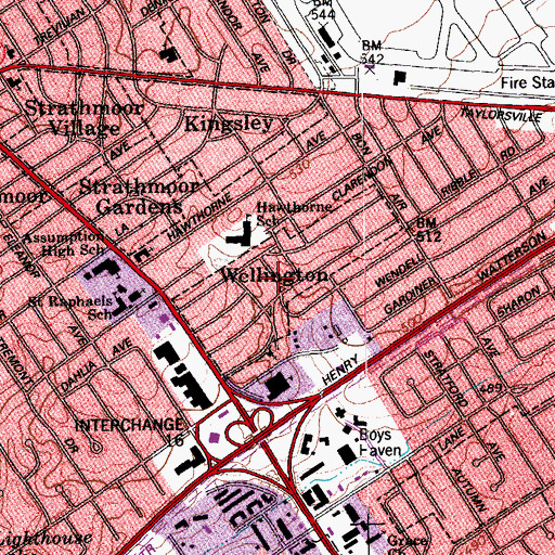 Topographic Map of City of Wellington, KY