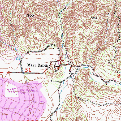 Topographic Map of Chivo Canyon, CA