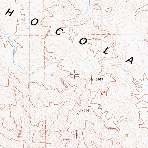 Topographic Map of Chocolate Mountains, CA