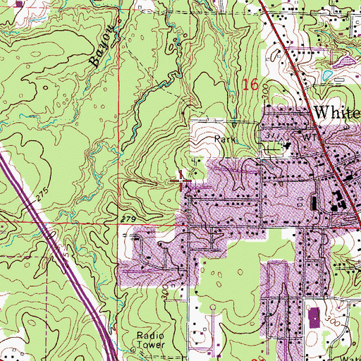 Topographic Map of City of White Hall, AR