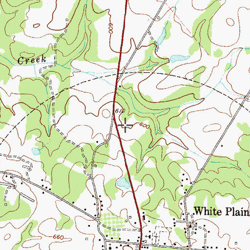 Topographic Map of City of White Plains, GA