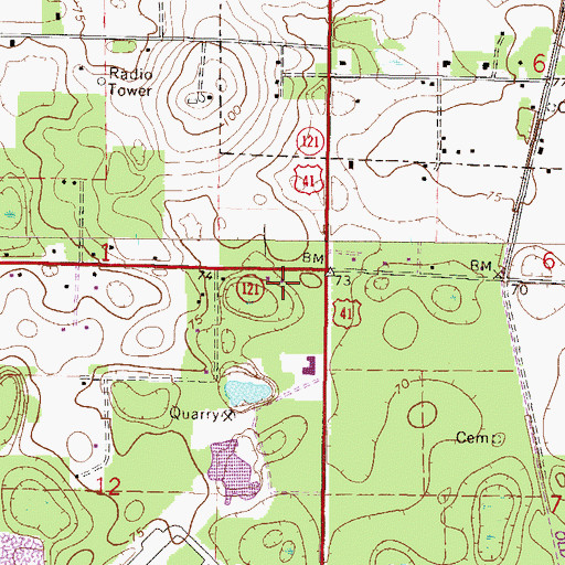 Topographic Map of City of Williston, FL