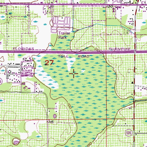 Topographic Map of City of Winter Garden, FL