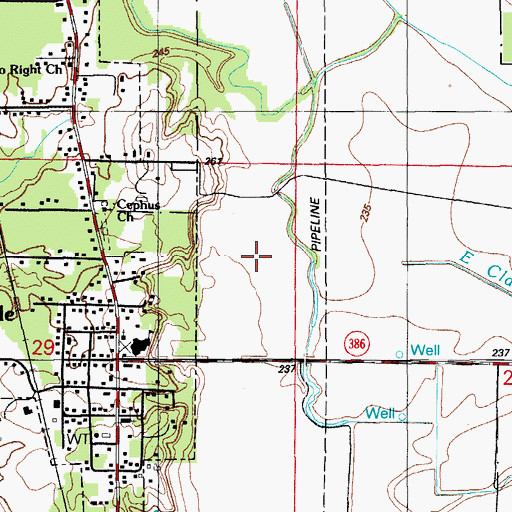 Topographic Map of City of Wrightsville, AR