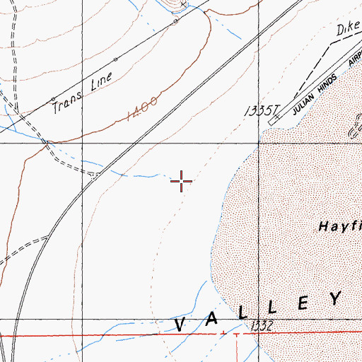 Topographic Map of Cholla Wash, CA