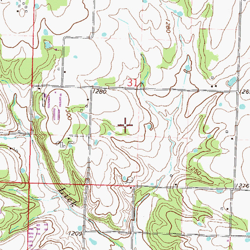 Topographic Map of Town of Highfill, AR