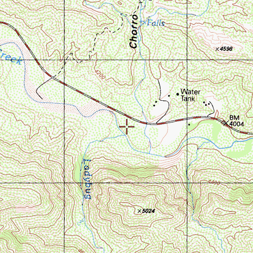Topographic Map of Chorro Grande Canyon, CA