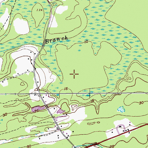 Topographic Map of Town of Hollywood, SC