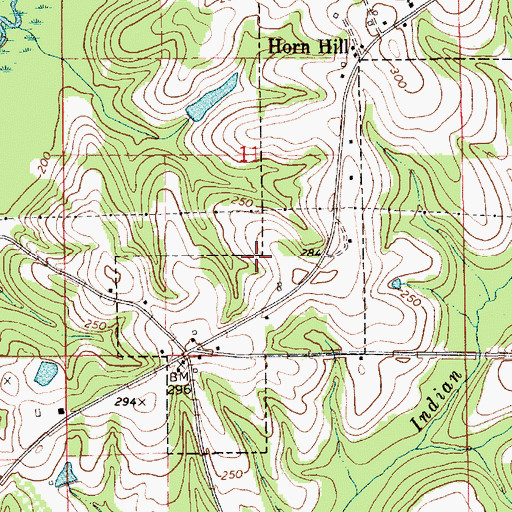 Topographic Map of Town of Horn Hill, AL