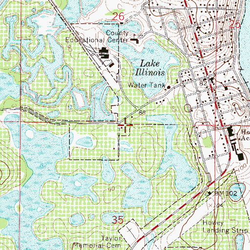 Topographic Map of Town of Howey-in-the-Hills, FL