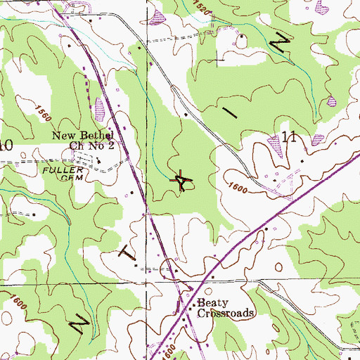 Topographic Map of Town of Ider, AL