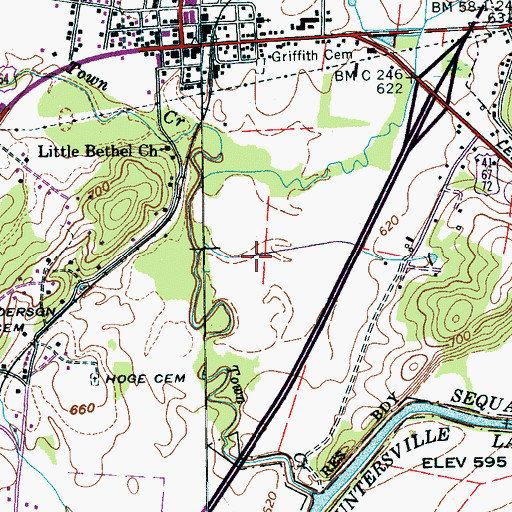 Topographic Map of Town of Jasper, TN