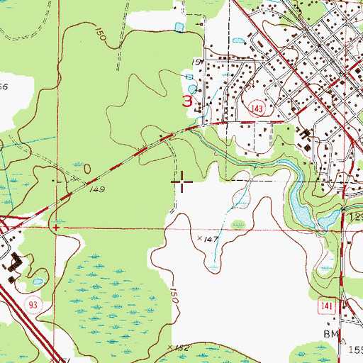 Topographic Map of Town of Jennings, FL
