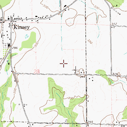 Topographic Map of Town of Kinsey, AL