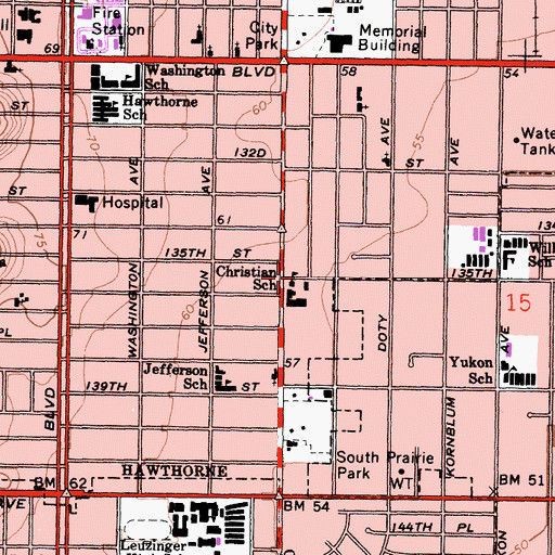 Topographic Map of Christian School, CA