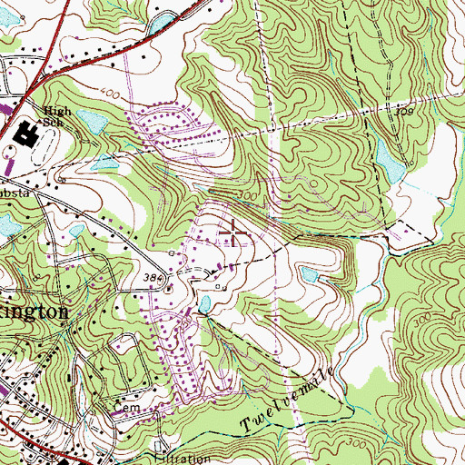 Topographic Map of Town of Lexington, SC