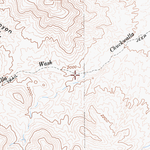 Topographic Map of Chuckwalla Canyon, CA