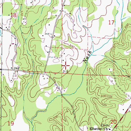Topographic Map of Town of Macedonia (historical), AL