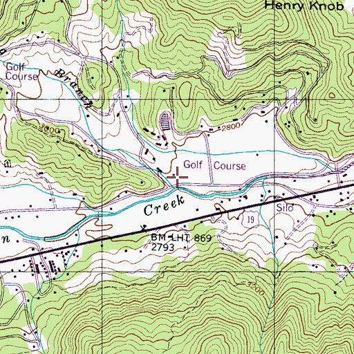 Topographic Map of Town of Maggie Valley, NC