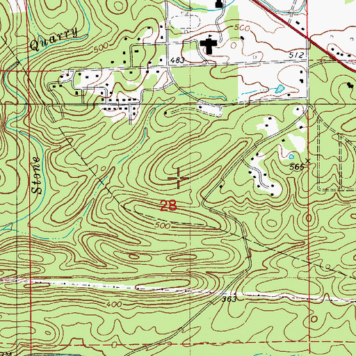 Topographic Map of Town of Magnet Cove, AR