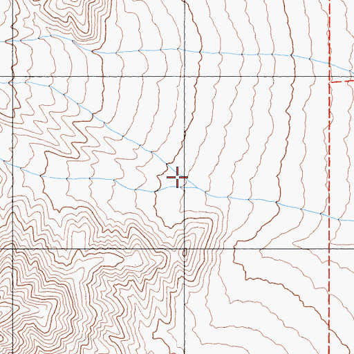 Topographic Map of Chuckwalla Canyon, CA