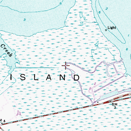 Topographic Map of Town of Manteo, NC