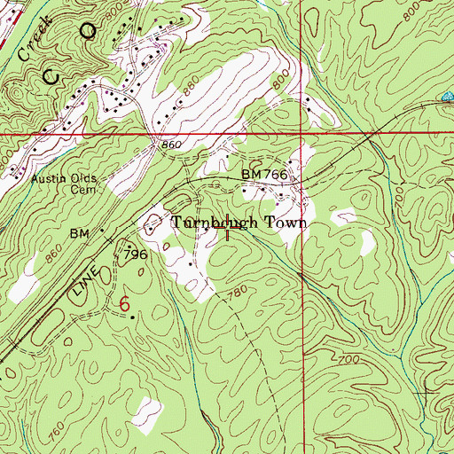 Topographic Map of Town of Margaret, AL