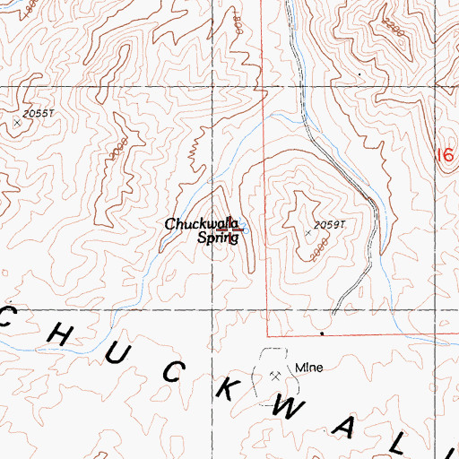 Topographic Map of Chuckwalla Spring, CA