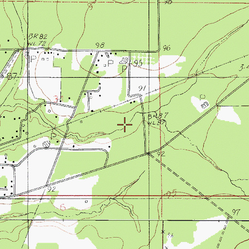 Topographic Map of Town of Merryville, LA