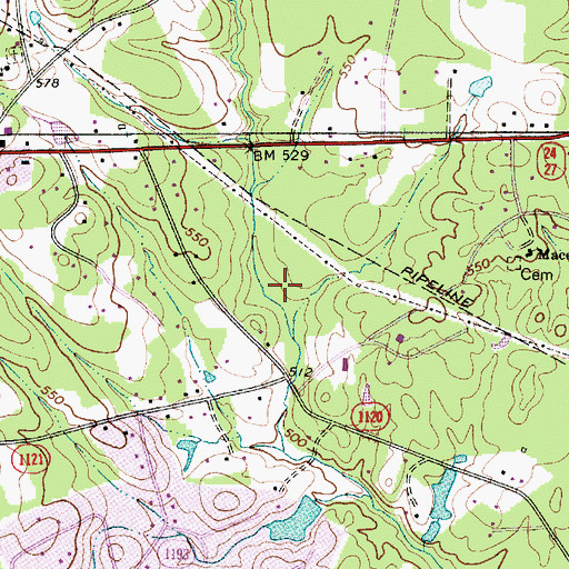 Topographic Map of Town of Midland, NC
