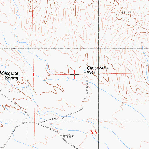 Topographic Map of Churchwalla Well, CA